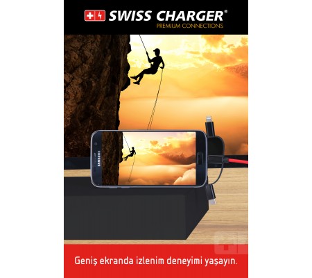 Telefondan TV'ye görüntü aktarım kablosu - Magic Cable Premium İsviçre Özel Seri -  Video Görüntü Aktarım Kablosu  iPhone-Android uyumludur